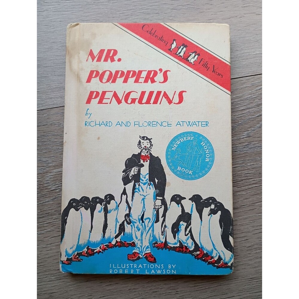 1938 Mr. Popper's Penguins Hard Cover Book by Richard & Florence Atwater Reader